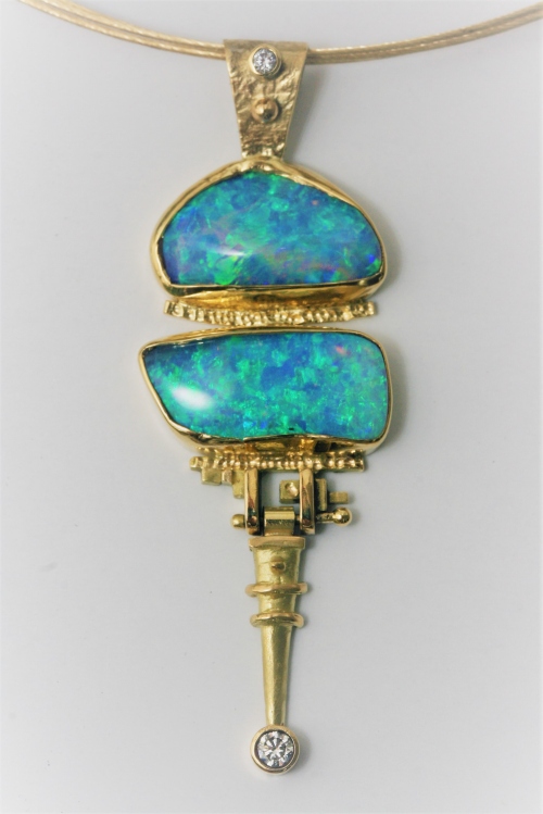Steven
                  Kolodny Designs gold gemstone pendant